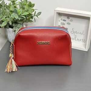 Missoni Red Vegan Leather Makeup Bag